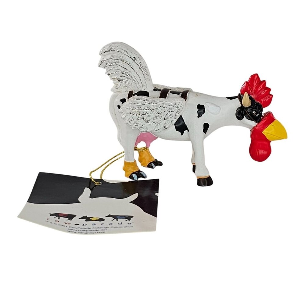 Cow Parade Mini Moo Cow-Moo-Flage Figurine Adam Rini #26238 Cow Chicken